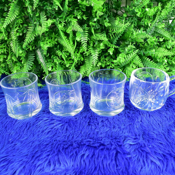 Glass 3 Pc Mug & 1 Pc Cup Set, Water glass (4 Pcs Set) - justgrabit.in | Just Grab It
