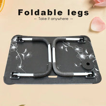 Laptop Table Foldable Portable Notebook Bed Lap Desk Tray Stand Reading Holder with Coffee Cup Slot for Breakfast, Reading & Movie Watching. - Justgrabit Inc.
