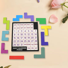 Wooden Daily Calendar Puzzle (Multicolor / 1 Set) - justgrabit.in | Just Grab It