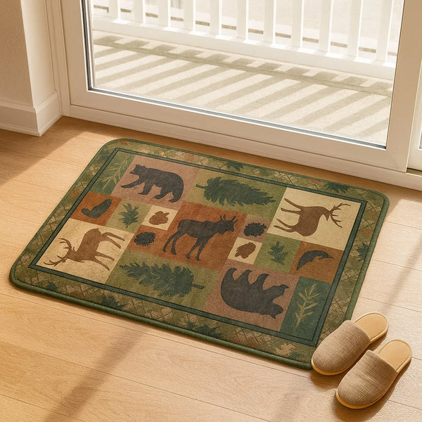 Premium Soft Anti - Slip Floor Mat - (1 Pc / 80x50 Cm / mix design / color) - justgrabit.in | Just Grab It