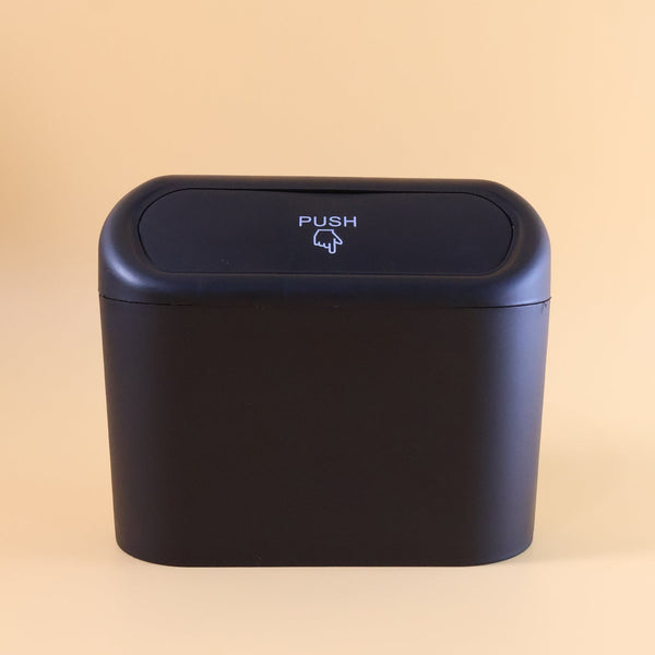 Mini Car Trash Can with Lid, Waterproof Car Trash Bin Storage Box (1 Pc) - justgrabit.in | Just Grab It