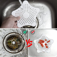 White Silicone Star Shaped Sink Filter Bathroom Hair Catcher Drain Strainers Basin - justgrabit.in | Just Grab It