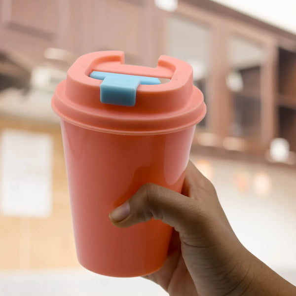Wall Water Coffee Cup For Home Outdoor Works, Appreciation and Motivation Portable Plastic Coffee Cup for Travel, Home, Office, Gift for Travel Lovers, Tumbler - justgrabit.in | Just Grab It