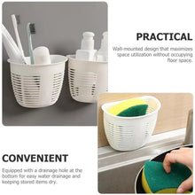Hanging Plastic Storage Basket, Adhesive Wall Mounted Organizer Box Make Up Holder Shelf Bathroom Wall Basket Punch Free Drain Basket for Kitchen Bathroom, Wall Type Storage Basket (1 Pc) - Justgrabit Inc.
