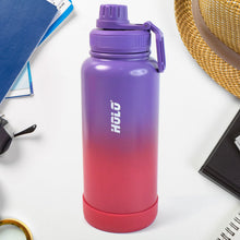 Two Tone Pink Stainless Steel Water Bottle | Copper Coated Vacuum Insulation (1000ml) - justgrabit.in | Just Grab It