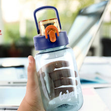 Blue Plastic Leak - Proof Flip Cap & Safty Lock Water Bottle (600ml Approx / 1 Pc) - justgrabit.in | Just Grab It