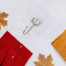 Transparent Large Stainless Steel Self Adhesive Wall Hooks (1 Pc) - justgrabit.in | Just Grab It