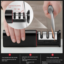3 - Stage Knife Sharpener, Knife grinder Three - sided blade for both water (1 Pc) - Justgrabit Inc.