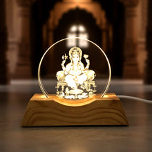 3D Lord Ganesha Acrylic LED Night Lamp (1 Pc) - justgrabit.in | Just Grab It