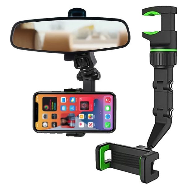 Multifunctional Car Rear View 360° Rotatable Mobile Holder - justgrabit.in | Just Grab It