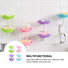 Double Layer Flower Self Draining Soap Dish Holder, Bathroom Shower Soap Holder Dish Storage Plate Tray for Bathroom, Kitchen, Bathtub - justgrabit.in | Just Grab It