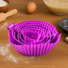 Air Fryer Reusable Silicone Pot with Handles (6 Pc set) - Justgrabit Inc.