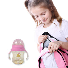 Plastic Baby Feeding Bottle with Handles, Cleaning brush & Straw (240 ML / 1 Pc) - justgrabit.in | Just Grab It