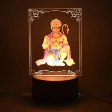 Beautiful 3D Lord Hanuman Frame with soft white light (1 Pc) - Justgrabit Inc.