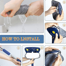 360° Rotatable Mop Triangle Mop with Long Handle (1 Pc / 113 Cm) - justgrabit.in | Just Grab It