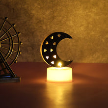 Decorative Moon Shaped Flameless LED Candles (4 Pc) - justgrabit.in | Just Grab It