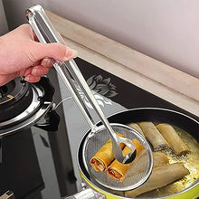 2In1 Stainless Steel Filter Spoon with Clip Food Kitchen Oil - Frying Multi - Functional - Justgrabit Inc.