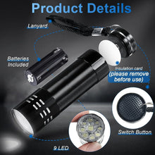 Portable Mini Torch - Super - Bright LED Flashlight with 3AAA Batteries Included - Justgrabit Inc.