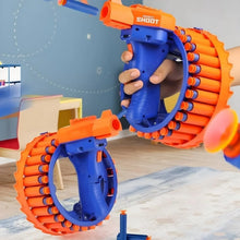 Amazing Toy Gun, Electric Gun for Children, 28 Soft Bullets for Youth Safety, Children's Electric Hand Ring Wheel Soft Bullet Gun, Gift Toys - Justgrabit Inc.