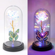 LED Light - Up Eternal Rose with Butterfly in Transparent Dome (1 Pc / Battery not Included) - Justgrabit Inc.