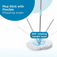 Spin Mop with Bigger Wheels and Plastic Auto Fold Handle for 360 Degree Cleaning - Justgrabit Inc.