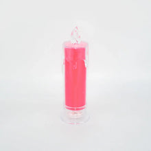 Red LED Flameless Candles Battery Operated Pillar Candles Flickering Realistic Decorative Lamp Votive Transparent Flameless Ornament Tea Party Decorations for Hotel, Scene,Home Decor, Restaurant, Diwali Decoration Candle Crystal Lamp, Diwali (1 Pc) - Justgrabit Inc.