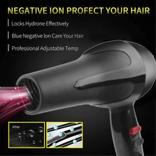 1500 Watts Professional Hair Dryer 2888 (Black), Hair accessories - Justgrabit Inc.