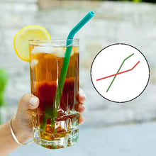 Reusable Silicone Straws Flexible Drinking Straws with Cleaning Brush (7 pc) - Justgrabit Inc.