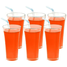 Stylish look Plastic Juicy Glass, Transparent Glasses Set 300ml (6pcs) - Justgrabit Inc.