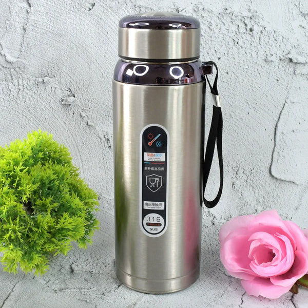 800ml Stainless Steel Water Bottle – Leak - Proof Thermos Flask for Travel, Gym, Office, Home Use (1 Pc) - justgrabit.in | Just Grab It