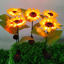 2 Pc Outdoor Solar Sunflower Lights Intelligent Light Control Waterproof Garden Landscape Stake Light - Justgrabit Inc.
