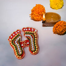 Decorative Laxmi Charan Paduka Sticker Set (Pack of 2 Pc) - justgrabit.in | Just Grab It