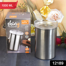 Stainless Steel Airtight Containers with See Through Lid (1 Pc / 1000 ML) - justgrabit.in | Just Grab It