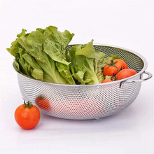 Stainless Steel Colander with Handle, Large Strainer Basket for Kitchen (25.5 cm) - Justgrabit Inc.