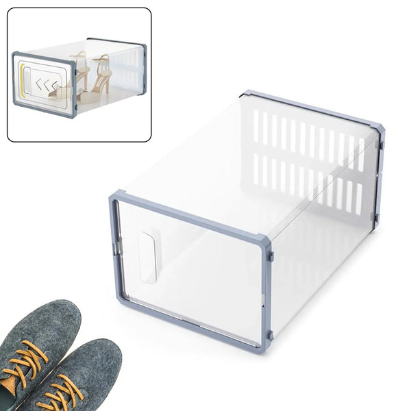 Plastic Stackable Shoe Storage Box (1 Pc) - justgrabit.in | Just Grab It