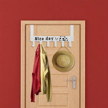 Heavy - Duty Carbon Steel Door Hook Hanger Rack (1 pc / 6 Hook / White) - justgrabit.in | Just Grab It