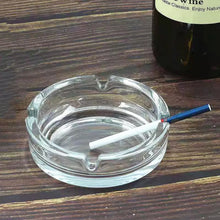 Glass Crystal Round Ashtray for Cigar & Cigarettes – Home & Office Table Decor - justgrabit.in | Just Grab It