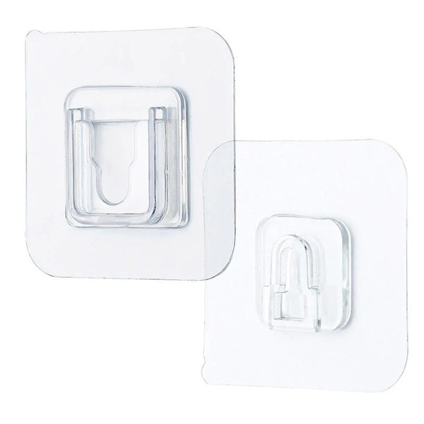 Transparent Adhesive Male Hook Used For Hanging Various Types Of Items (1Pc) - Justgrabit Inc.