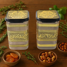 Plastic Rajwadi Container 2pcs set 1100ml - Justgrabit Inc.