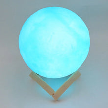 Moon Night Lamp Blue Color with Plastic Stand (15 x12 Cm / 1 Pc) - justgrabit.in | Just Grab It