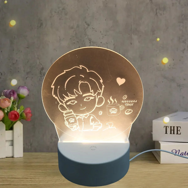 3D Led Night Light Desk Lamp Lighting Lamp Practical 3D Night Light Creative Dream Sleep Led Desk Lamp Bedroom Bedside Light - justgrabit.in | Just Grab It