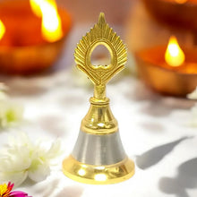 Brass and Steel Temple Ghanti (Pooja Bell) – Decorative Spiritual Accessory - Justgrabit Inc.