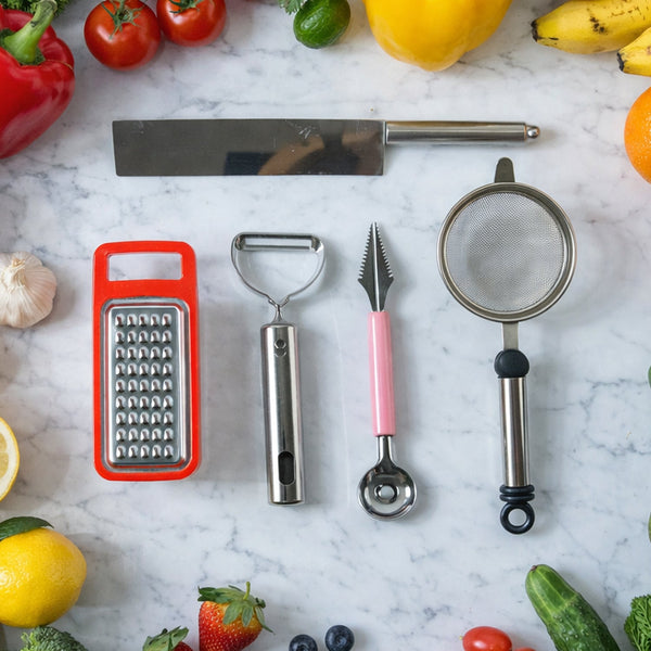 5 in 1 Multipurpose Kitchen Tool Combo Set (1 Set) - justgrabit.in | Just Grab It