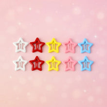 Metal Printed Star Shape Hair Clips (10 Pcs Set) - Justgrabit Inc.