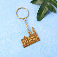 Premium Golden Metal Ram Mandir Keychain (1 Pc) - justgrabit.in | Just Grab It