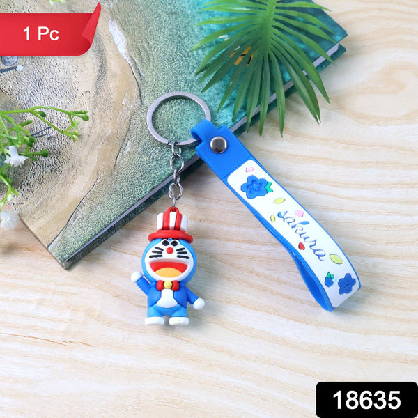 Cute Silicone 3D Key Chain with Metal Hook & Strap (Pack of 1) - justgrabit.in | Just Grab It