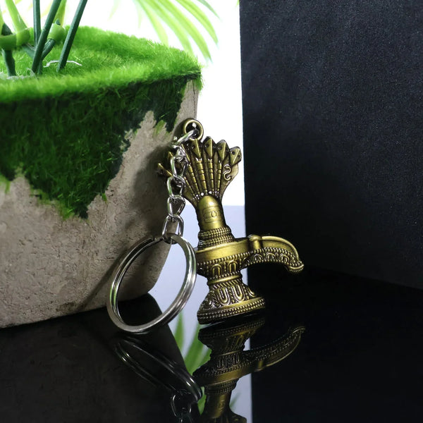 Antique Lord Shiva Shivaling Metal Keychain (1 Pc) - justgrabit.in | Just Grab It