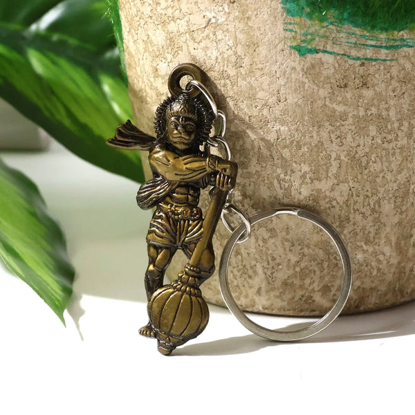 Elegant Lord Hanuman Metal Keychain (1 Pc) - justgrabit.in | Just Grab It