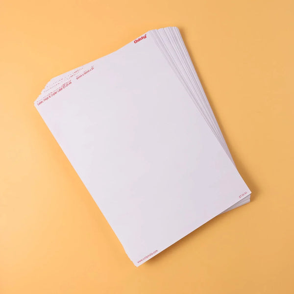 Oddy Self - Adhesive Labels – A4 Sheets, 24 - Up per Sheet (100 Sheets, 2400 Labels) - justgrabit.in | Just Grab It
