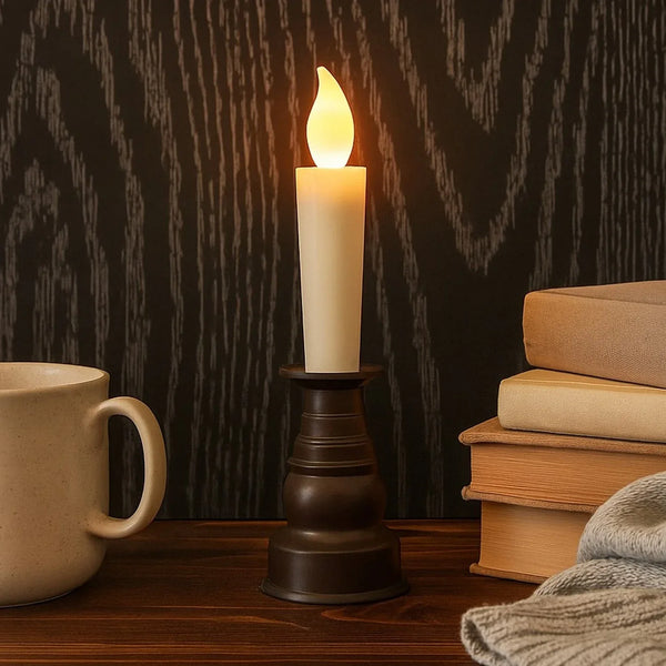 Premium LED Flameless Candle with Holder (1 Pc) - Justgrabit Inc.